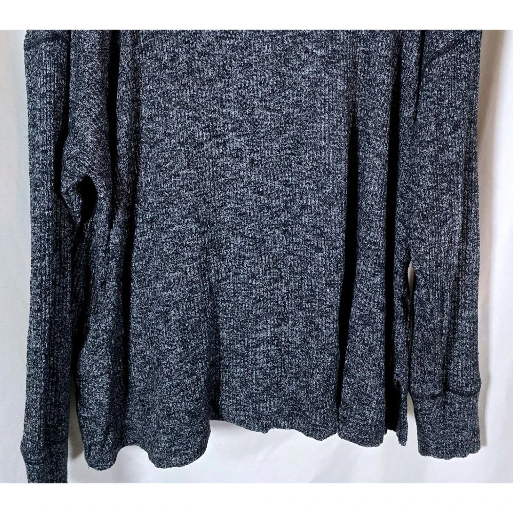 J. Crew Womens Blue Gray‎ Long Sleeve Fine-Ribbed Turtleneck Sweater Size Large